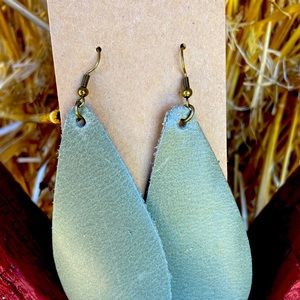 Handmade leather earrings